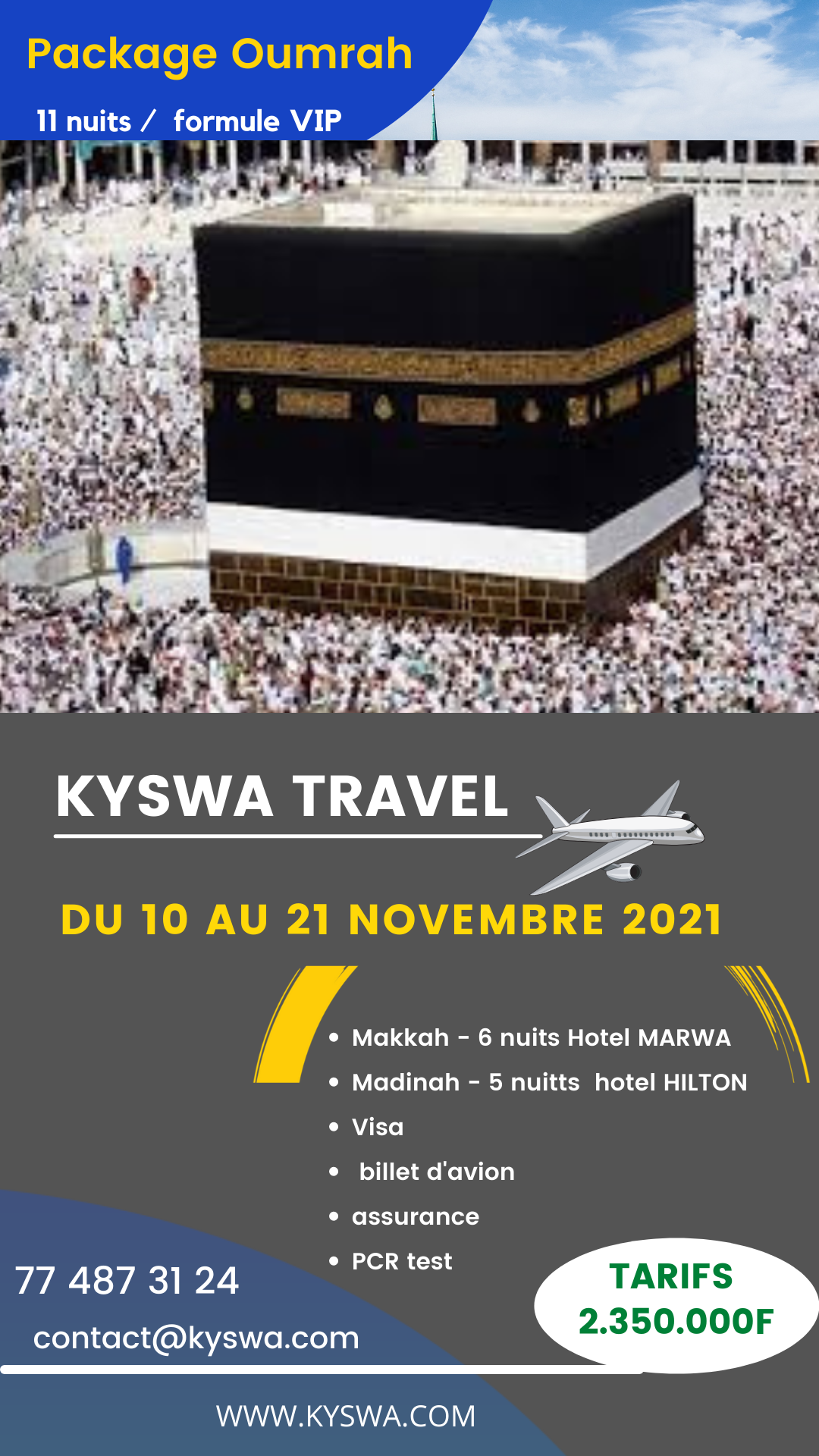 DEPART DU 10 AU 21 NOVEMBRE 2021